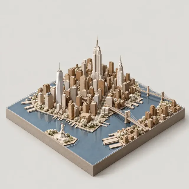 New York in the Study Model style